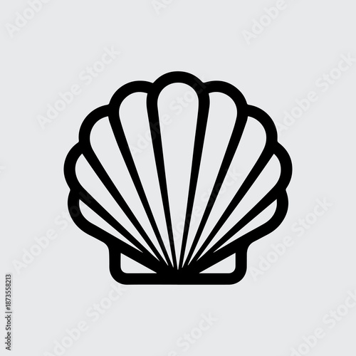 black and white Shell vector.eps