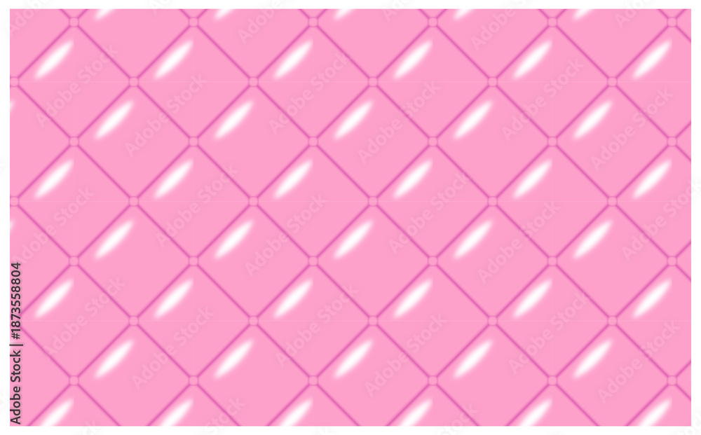 Obraz premium ピンクのぷっくりキルティング背景イラスト