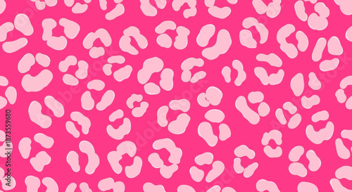 Vibrant Pink Leopard Print Pattern for Fashion and Design.