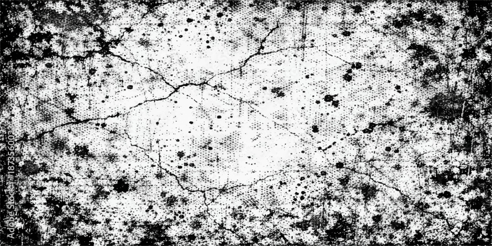 Obraz premium A vintage grunge metal texture with a rough grey concrete wall pattern shows an old dirty stone surface and antique paint material on a weathered macro backdrop