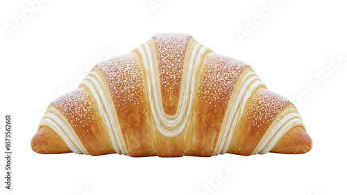 Golden Croissant dusted with powdered sugar