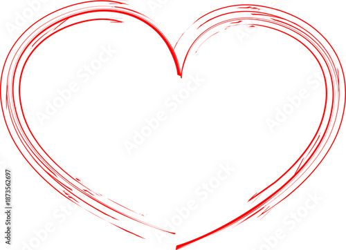 A minimalistic heart outline suitable for romance, health, and emotional content design, ideal for web and print.