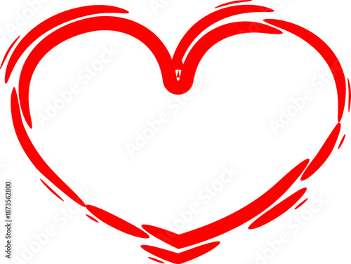 Simple red heart illustration suitable for Valentine's Day, love themes, and romantic content in digital and print media.