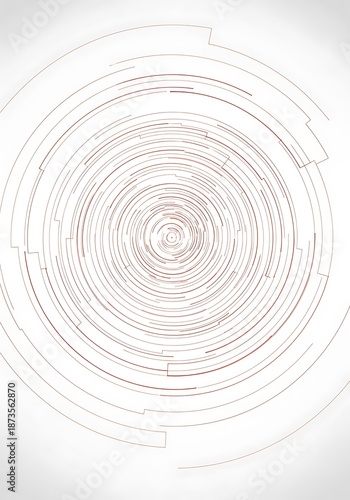 Concentric circular lines form an abstract technological pattern centered in the frame
