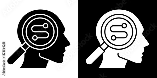 Behavior Tracking  Icon Set White Glyph Style Collection
