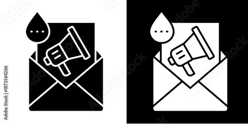 Drip Campaign  Icon Set White Glyph Style Collection
