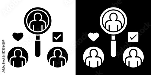 Customer Engagement  Icon Set White Glyph Style Collection
