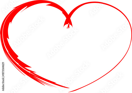 Expressive heart illustration, suitable for romantic, love, health, or emotional content in digital media.