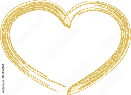 Elegant golden heart frame suitable for wedding, love, or romantic website designs and greeting cards.