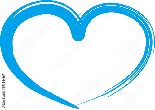Stylized blue heart icon suitable for health, love, or wellness branding and digital interfaces.