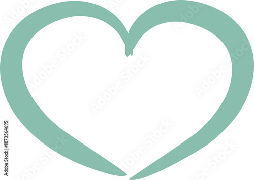Simple heart shape outline suitable for web design, health, love themes, and romantic content.