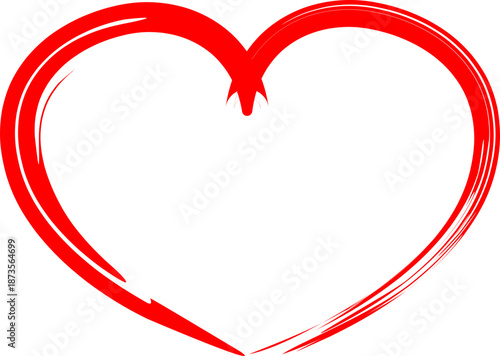Simple red heart outline ideal for romance, health, or love-themed digital content and marketing campaigns.
