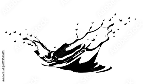 Coconut milk splash vector illustration isolated on white background for tropical and food design