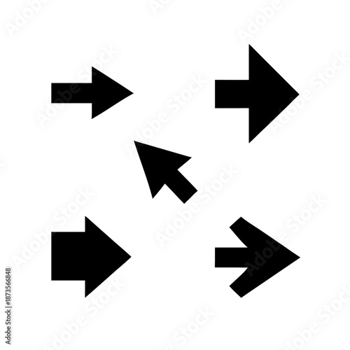 Free Download Arrow icon set. Arrow. Cursor. Black vector arrows icons. Collection different arrows sign. Modern simple arrows. Black arrow pointing to the right. Black direction pointer. Vector illustration.  - GFXLoad