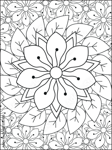 Wallpaper Mural Seamless vector design featuring an abstract floral pattern with vintage blossom elements and nature inspired leaves for a summer wallpaper backdrop Torontodigital.ca