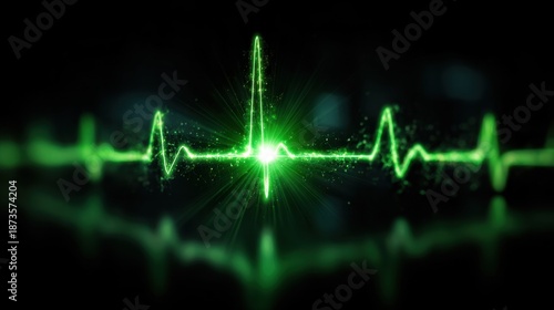 Green Pulse Line Visualization for Health and Medical Concepts
