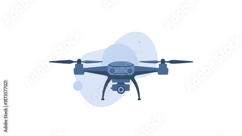 Modern drone illustration against a white background for aerial technology use