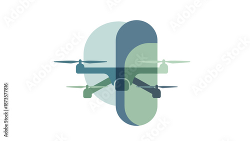 Abstract drone illustration modern technology concept and design element