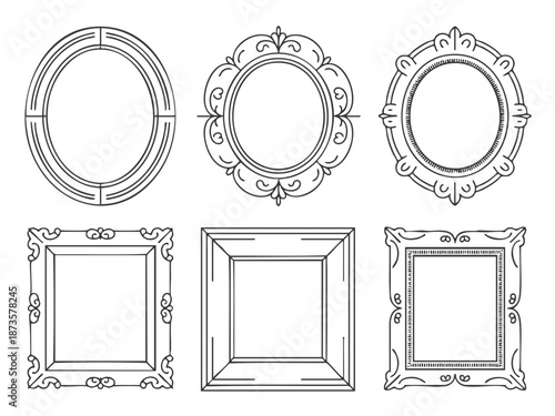Collection of Vintage and Ornate Picture Frames.