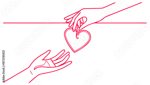 Helping Hands Giving Heart Love Support Concept with vector illustration