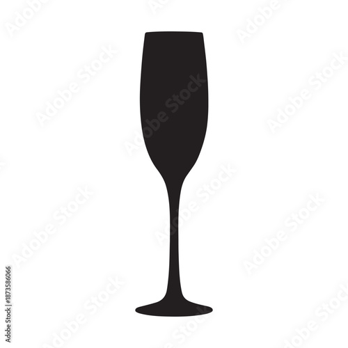 Empty wine and champagne glasses on white background with reflection