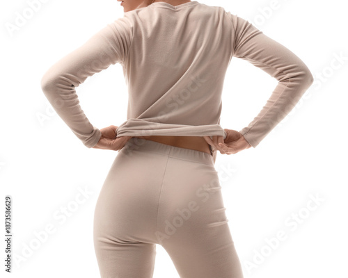 Young woman in thermal unde...