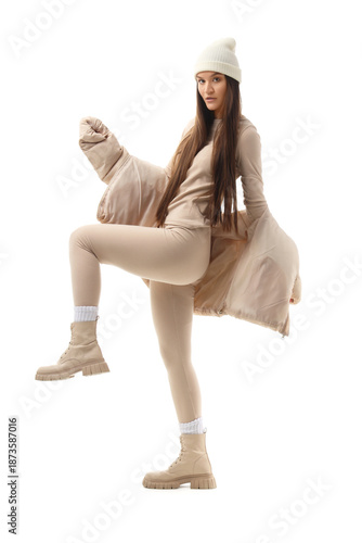 Young woman in thermal unde...
