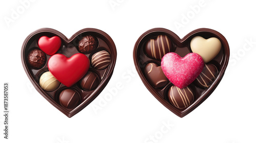 Valentine's day chocolate hearts, romantic gifts, sweet treats
