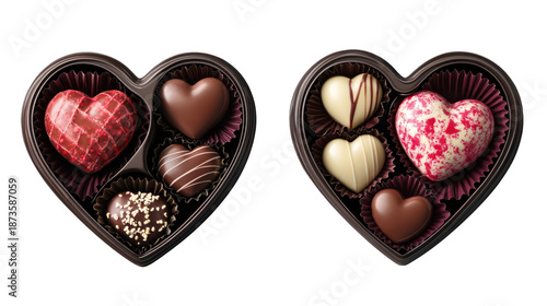 Valentine's day chocolate hearts, romantic gifts, sweet treats