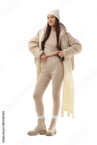Young woman in thermal unde...