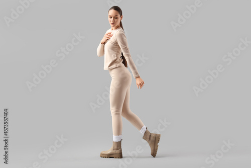 Young woman in thermal unde...