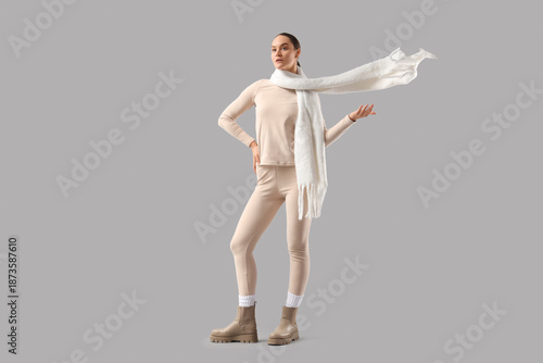 Young woman in thermal unde...