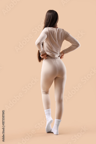 Young woman in thermal unde...
