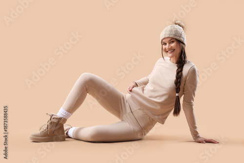 Young woman in thermal unde...