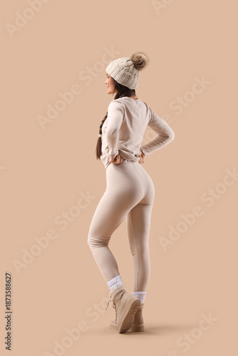 Young woman in thermal unde...