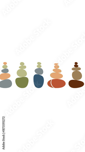 Zen Stone Stacks, Balancing Rocks, Calm, Meditation, Spa, Harmony, Nature