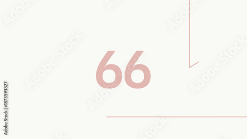Minimalist design with number sixty six