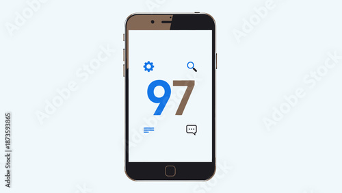 Smartphone with 97 percent on screen