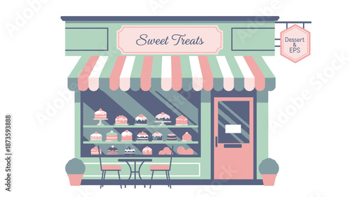 Sweet Treats Bakery Shop Illustration