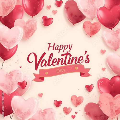 The phrase 'Celebrate Valentine's Day in style', with an elegant and festive design. The background should be vibrant red with romantic details, such as hearts, flashes of light and elements related t