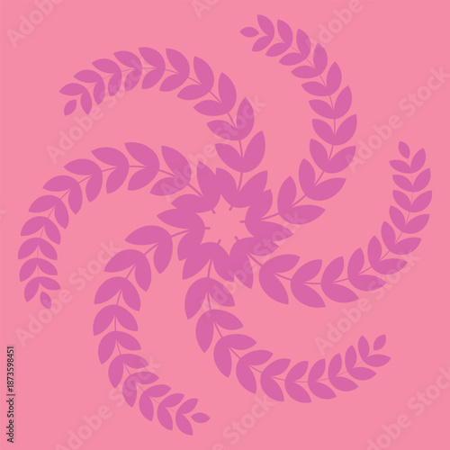Vector seamless pattern pink flowers background