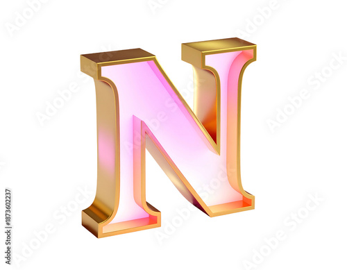 3D golden letter 