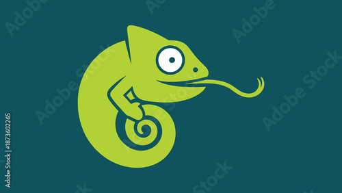 Chameleon Icon - A Playful and Vibrant Animal Illustration
