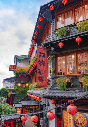 Jiufen Old Street is a narrow, winding alleyway with shops, teahouses, and restaurants that offers tourists a view of traditional Taiwanese life.