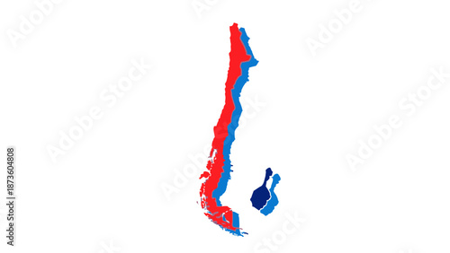 chile country map illustration