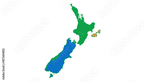 new zealand map illustration
