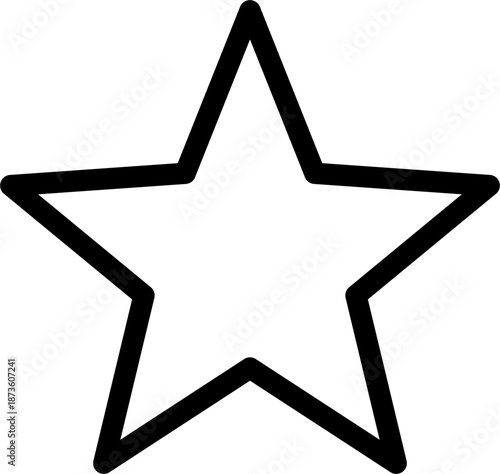 Star icon for favorite bookmark and customer rating system