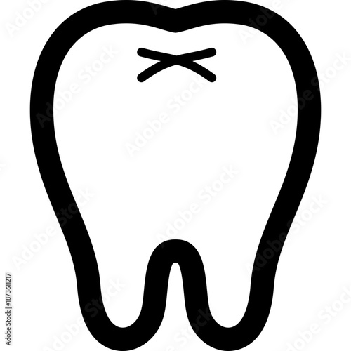 Human Tooth Icon Vector