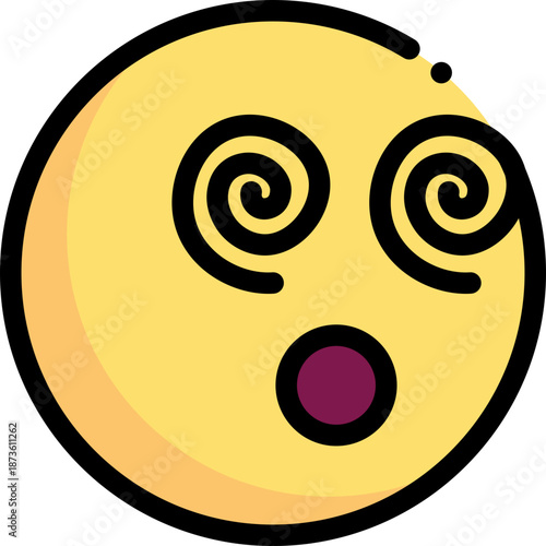 Dizzy Spiral Eyes Emoji