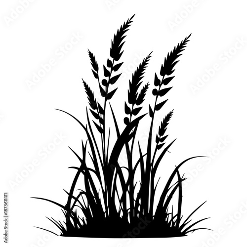 Wheat Grass Silhouette